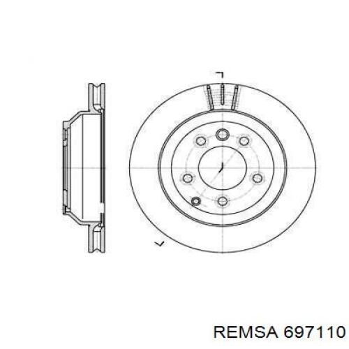 Гальмівні диски 697110 Remsa