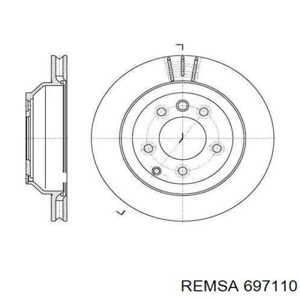 697110 Remsa диск гальмівний задній