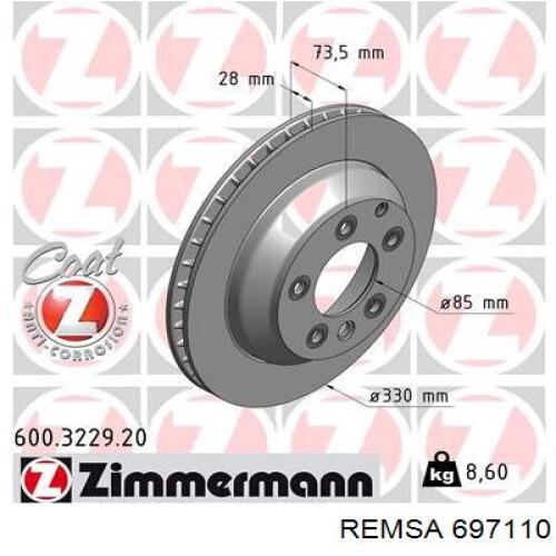Задні дискові гальма Remsa 697110 ціна, від 42.36 USD