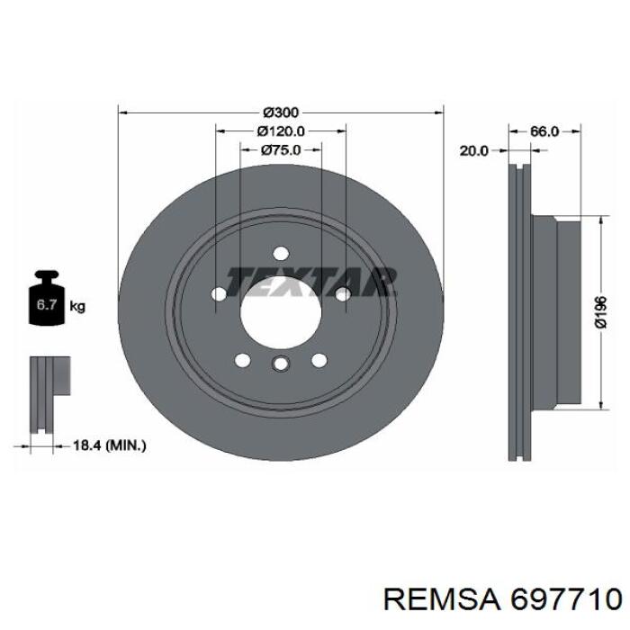 697710 Remsa Дискові гальма