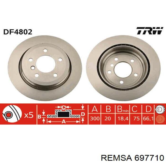 Задні дискові гальма Remsa 697710 ціна, від 52.42 USD