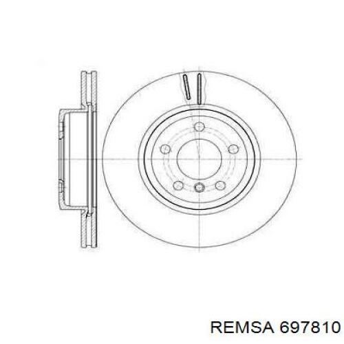 697810 Remsa диск гальмівний передній
