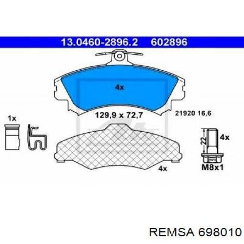 Диск переднього гальма Remsa 698010 ціна, від 64.73 USD