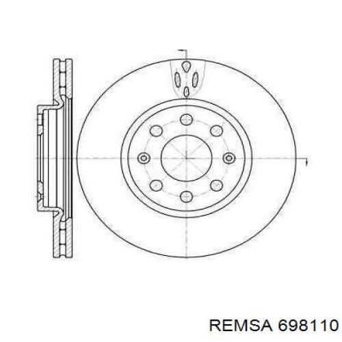 Диск переднього гальма Remsa 698110 ціна, від 30.03 USD