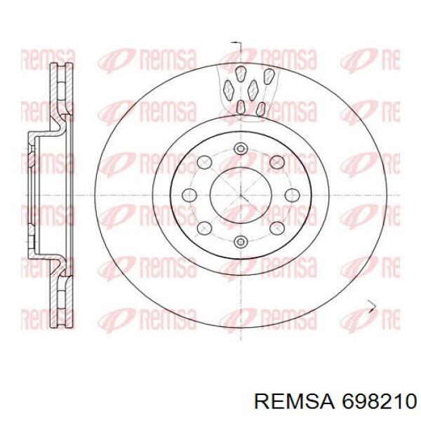 Диск гальмівний передній 698210 Remsa