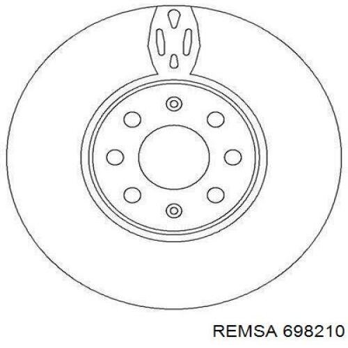 Диск переднього гальма Remsa 698210 ціна, від 34.22 USD