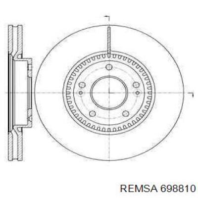 Диск гальмівний передній Remsa 698810