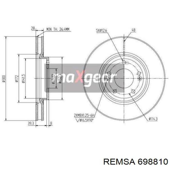 Купити 698810 Remsa Ротор гальмівний