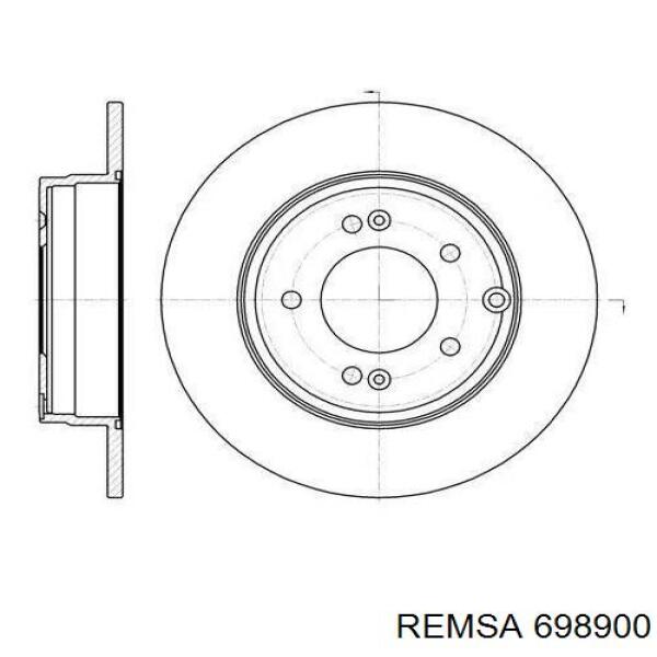 Купити 698900 Remsa Диск заднього гальма