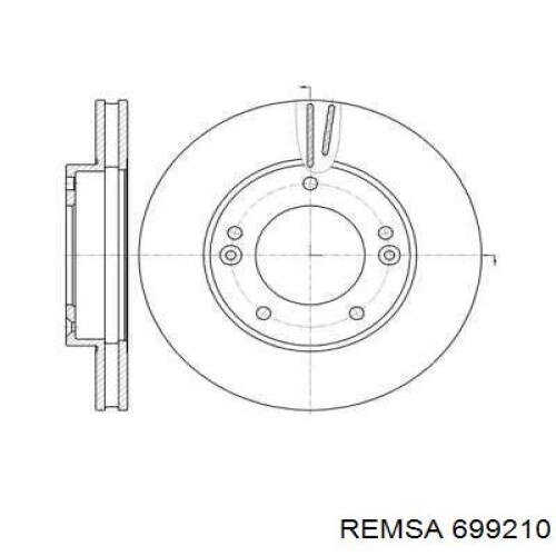Диск переднього гальма Remsa 699210 ціна, від 50.06 USD