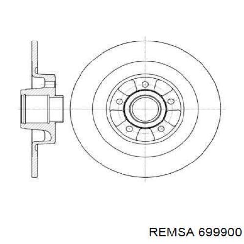 699900 Remsa диск гальмівний задній