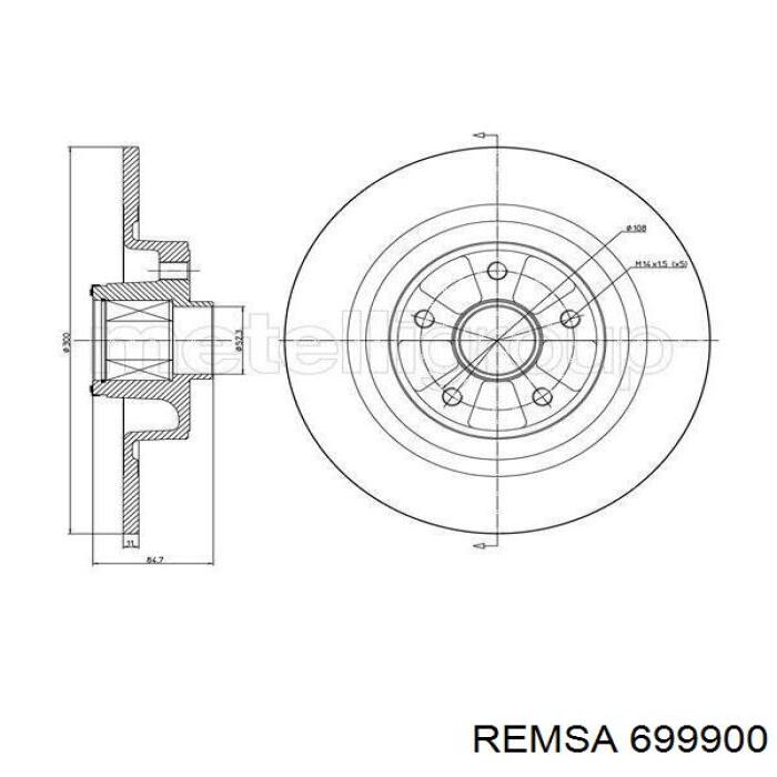 Задні дискові гальма Remsa 699900 ціна, від 69.55 USD