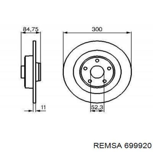 Гальмівні диски 699920 Remsa