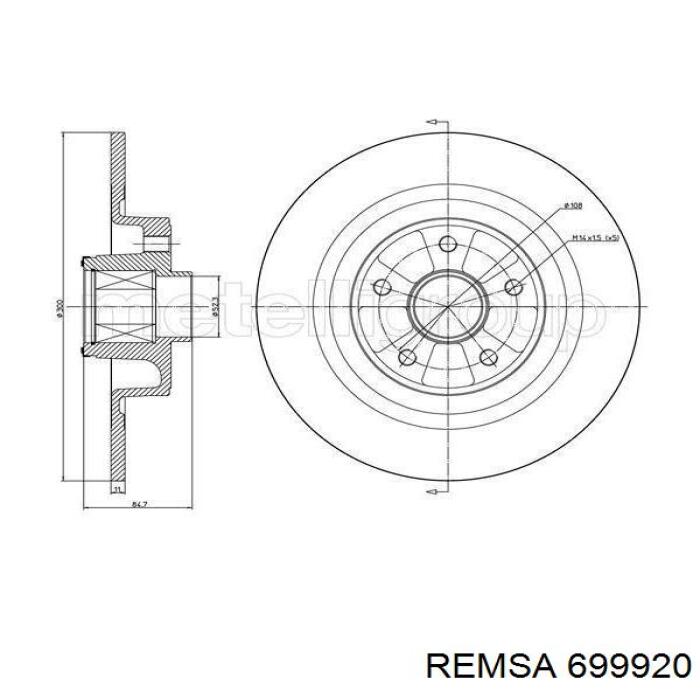 Задні дискові гальма Remsa 699920 ціна, від 91.18 USD