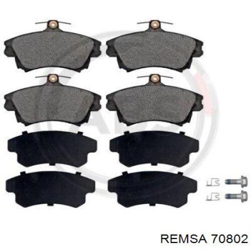 Передні тормозні колодки 70802 Remsa