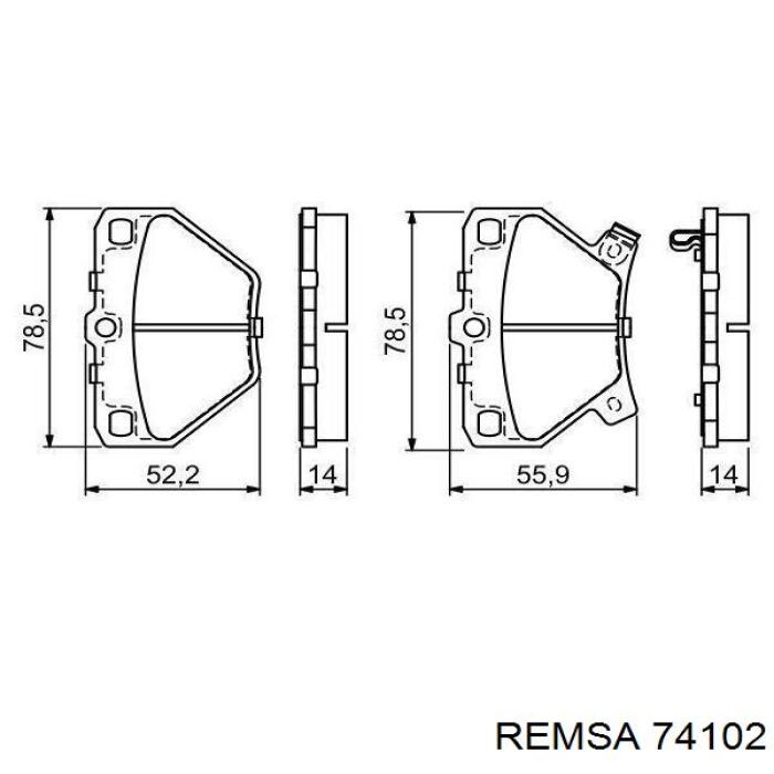 Купити 74102 Remsa Задні колодки