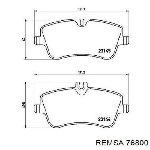 Гальмівні колодки Remsa 76800 ціна, від 20.01 USD