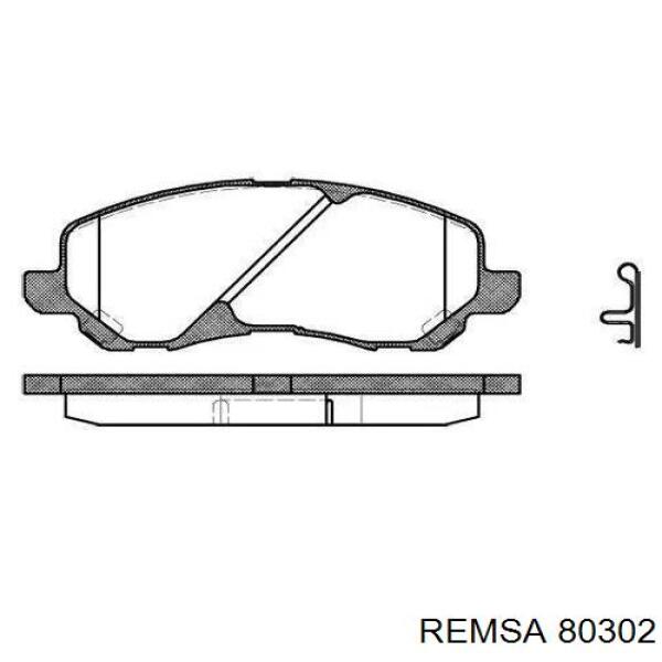Задні гальмівні колодки 80302 Remsa