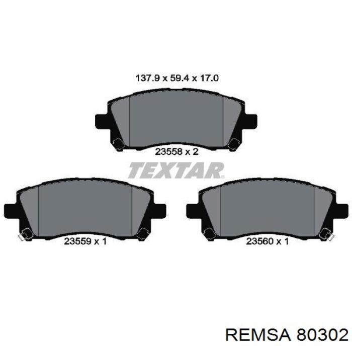 Задні гальмівні колодки Remsa 80302 ціна, від 17.75 USD