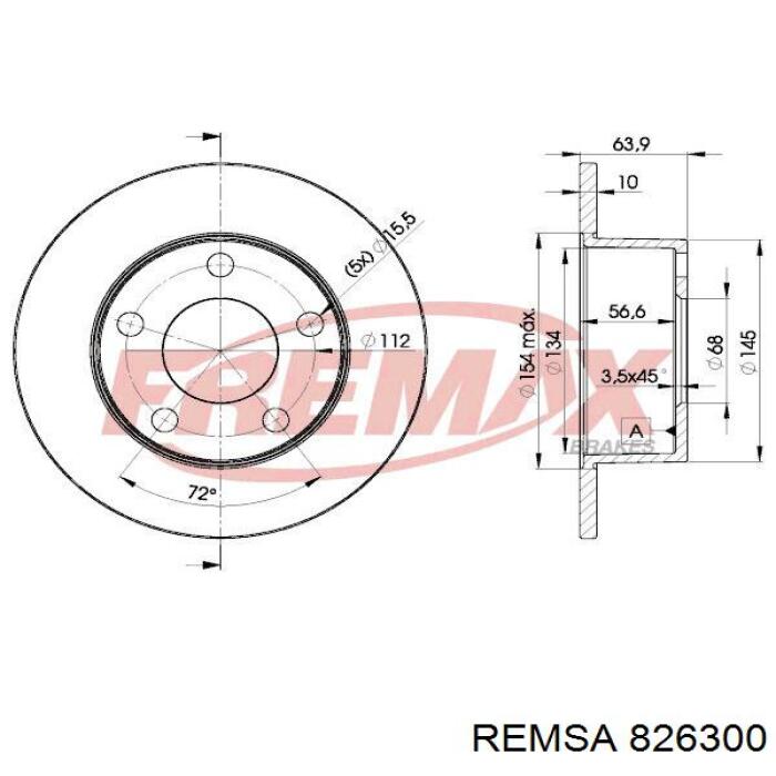 Задні дискові гальма Remsa 826300 ціна, від 92.45 USD