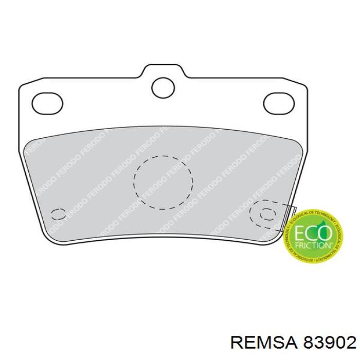 Задні дискові колодки Remsa 83902