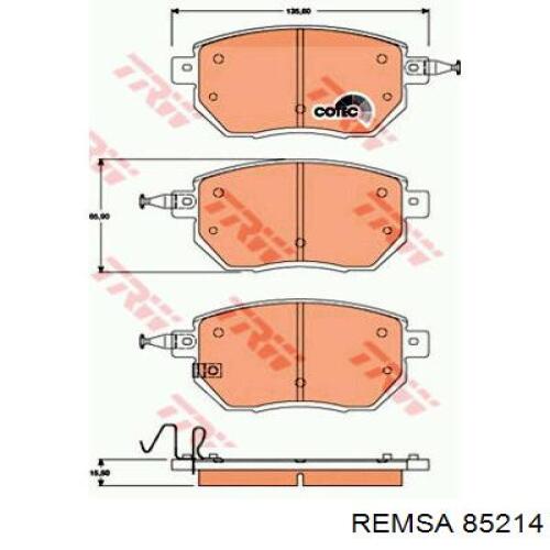 Гальмівні колодки Remsa 85214 ціна, від 30.41 USD