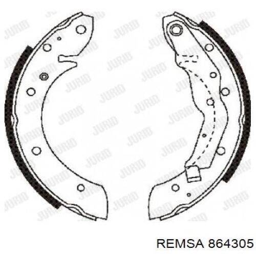 Колодки гальмівні передні, дискові 864305 Remsa