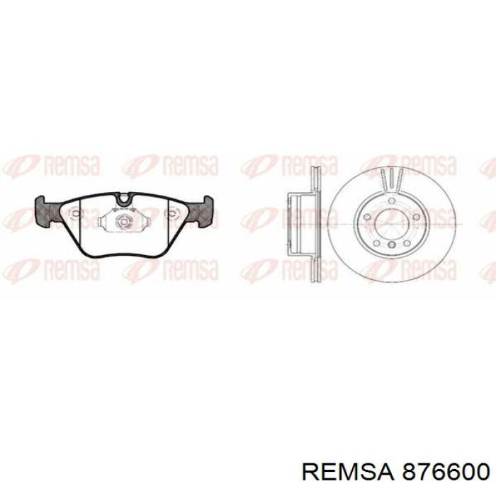 Диск гальмівний передній Remsa 876600