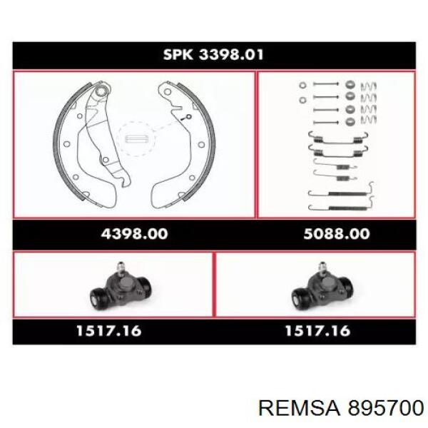 Ремкомплект задніх гальм Remsa 895700 ціна, від 80.64 USD