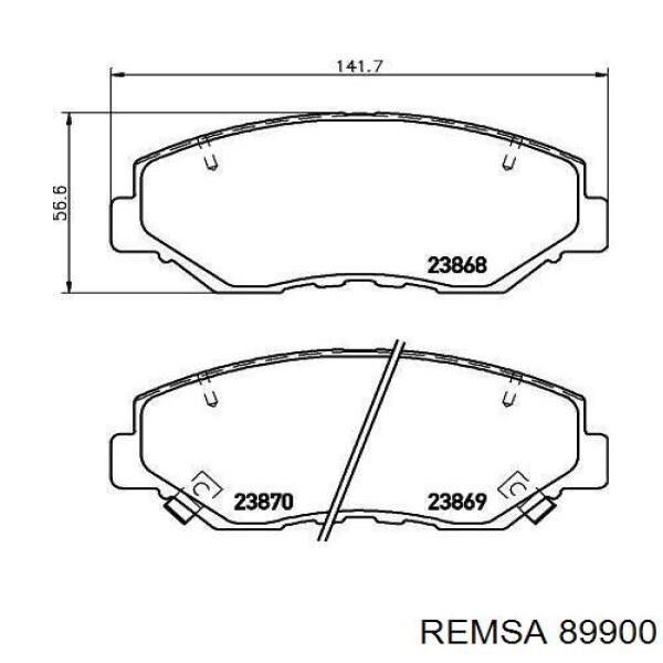 Гальмівні колодки Remsa 89900 ціна, від 25.31 USD