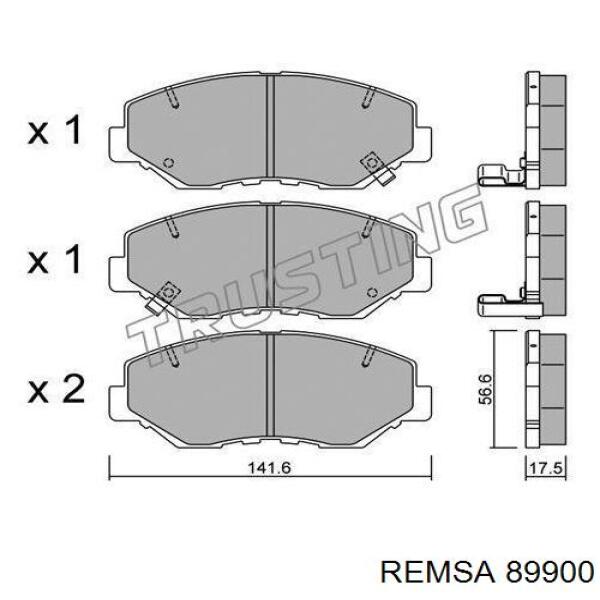 89900 Remsa колодки гальмівні передні, дискові
