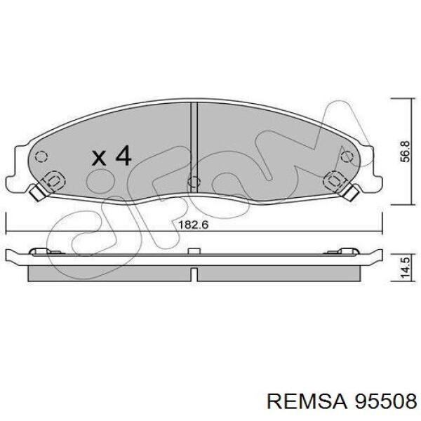 95508 Remsa колодки гальмівні передні, дискові