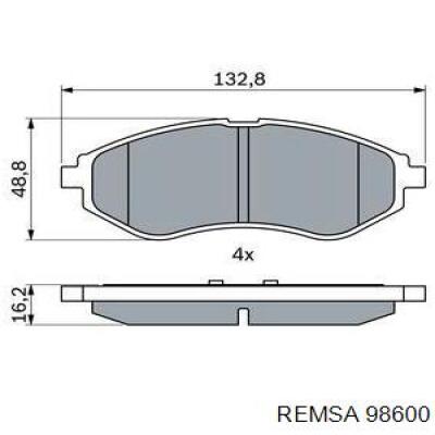 Гальмівні колодки Remsa 98600 ціна, від 14.82 USD