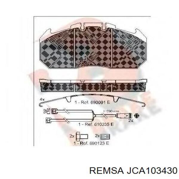 Купити JCA103430 Remsa Колодки гальмівні передні, дискові