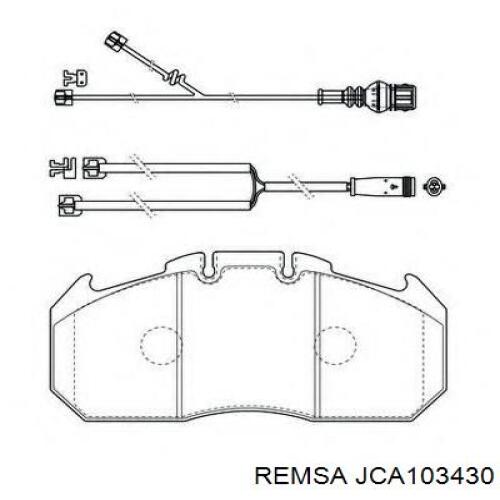 Передні тормозні колодки JCA103430 Remsa