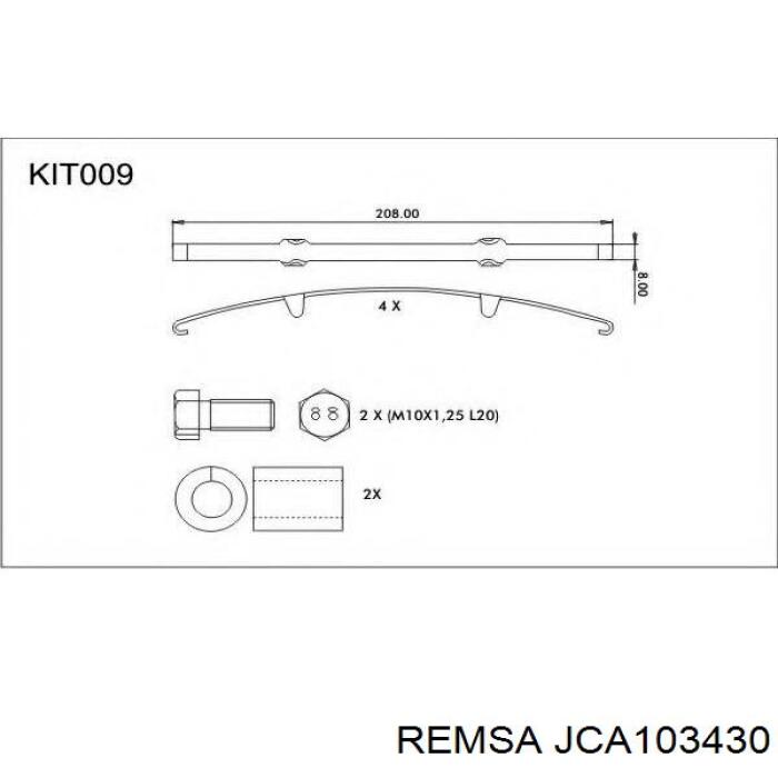 JCA103430 Remsa Передні гальмівні колодки