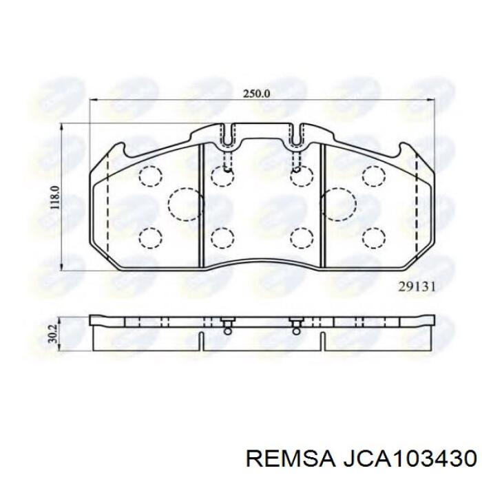 Гальмівні колодки Remsa JCA103430 ціна, від 140.75 USD