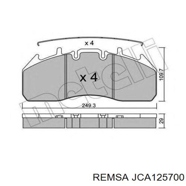 Гальмівні колодки Remsa JCA125700 ціна, від 93.61 USD