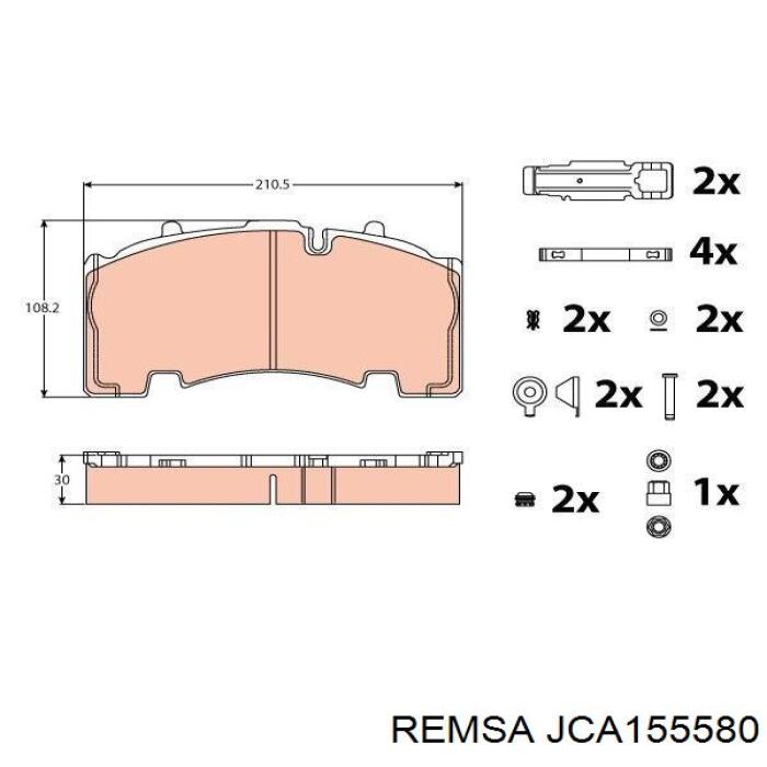 Колодки гальмові задні, дискові JCA155580 Remsa