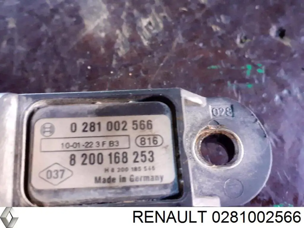 Купити 0281002566 Renault (RVI) Датчик тиску наддуву (датчик нагнітання повітря в турбіну)