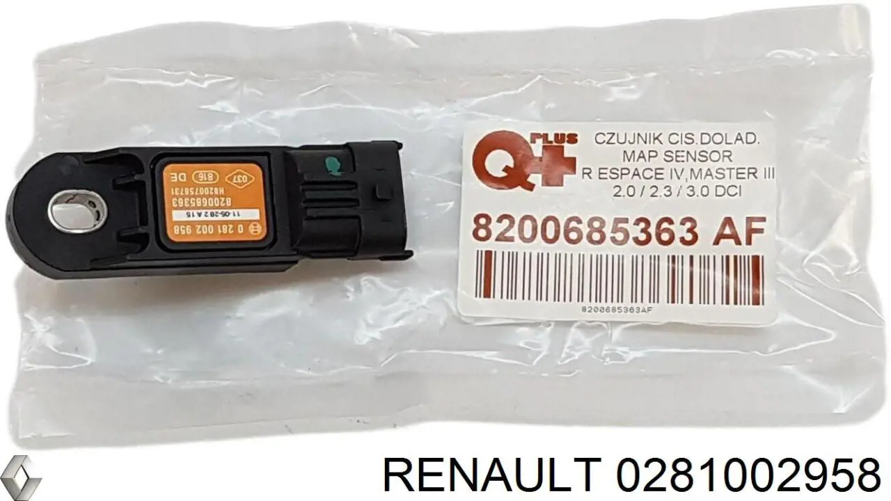 Купити 0281002958 Renault (RVI) Датчик абсолютного тиску