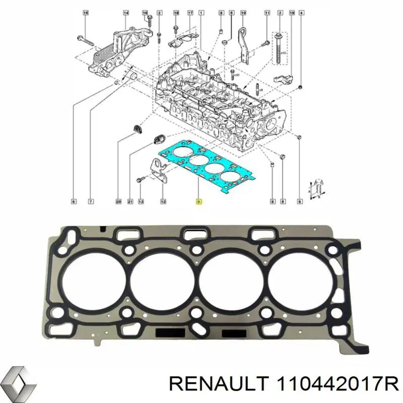 Купити 110442017R Renault (RVI) Прокладка ГБЦ