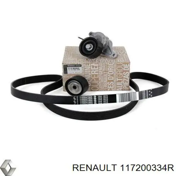 Ремінь приводний, агрегатів, комплект Renault (RVI) 117200334R ціна, від 127.18 USD
