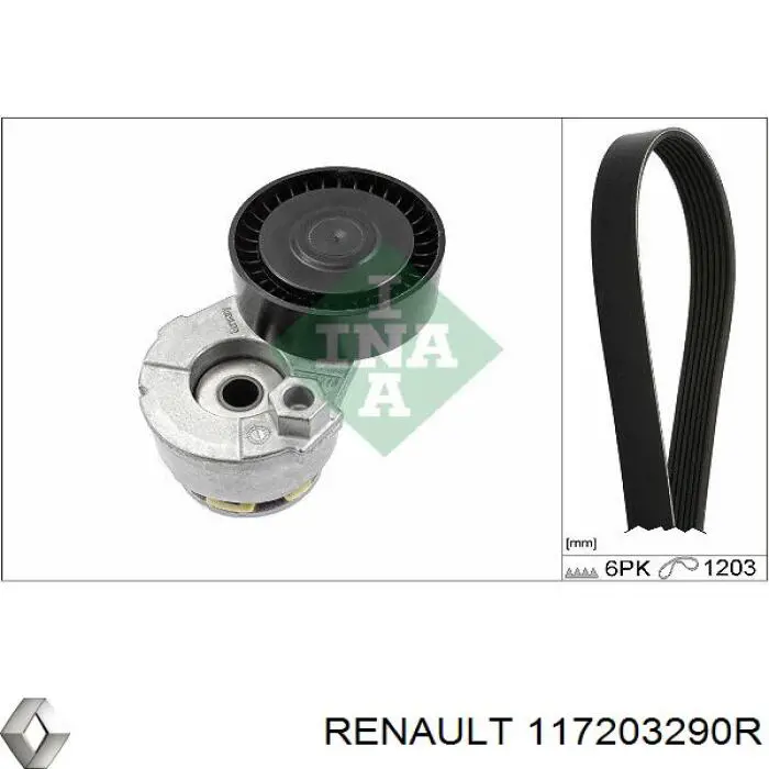Клиновий ремінь Renault (RVI) 117203290R ціна, від 13.30 USD