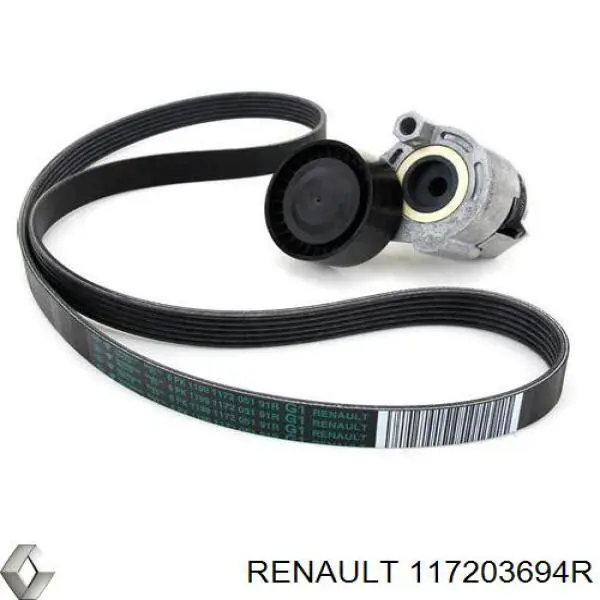 117203694R Renault (RVI) ремінь приводний, агрегатів, комплект