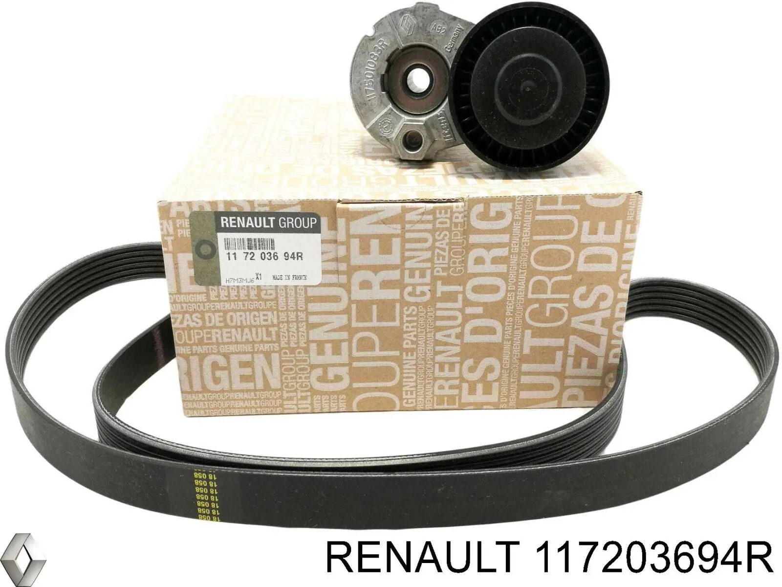 Ремінь приводний, агрегатів, комплект 117203694R Renault (RVI)