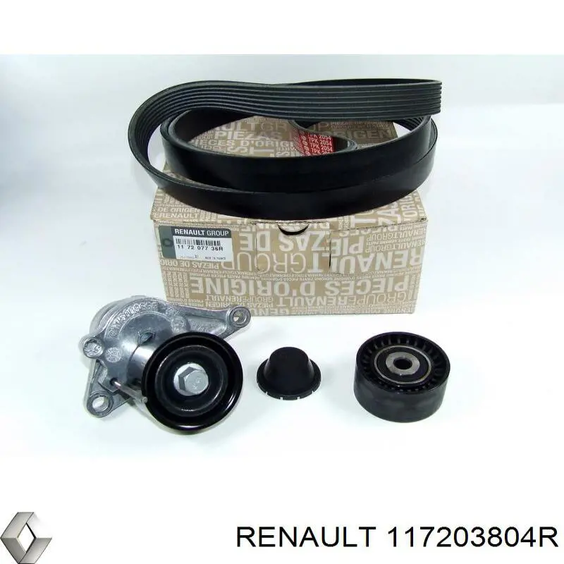 Ремінь приводний, агрегатів, комплект Renault (RVI) 117203804R ціна, від 84.43 USD
