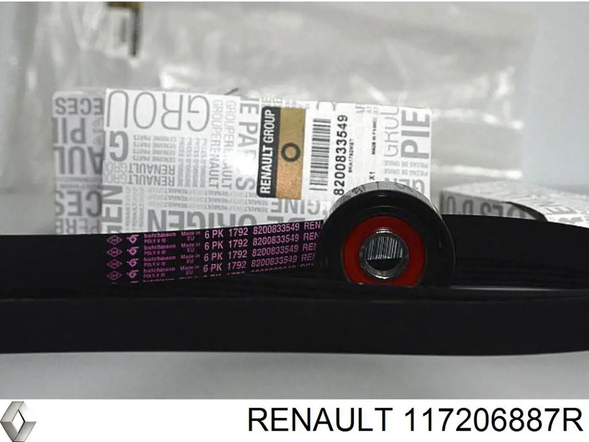 Ремінь приводний, агрегатів, комплект Renault (RVI) 117206887R
