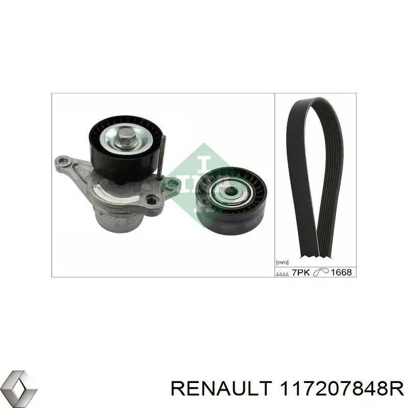 Клиновий ремінь Renault (RVI) 117207848R ціна, від 15.24 USD