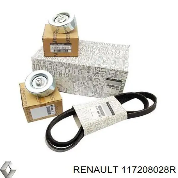Ремінь приводний, агрегатів, комплект Renault (RVI) 117208028R ціна, від 371.08 USD